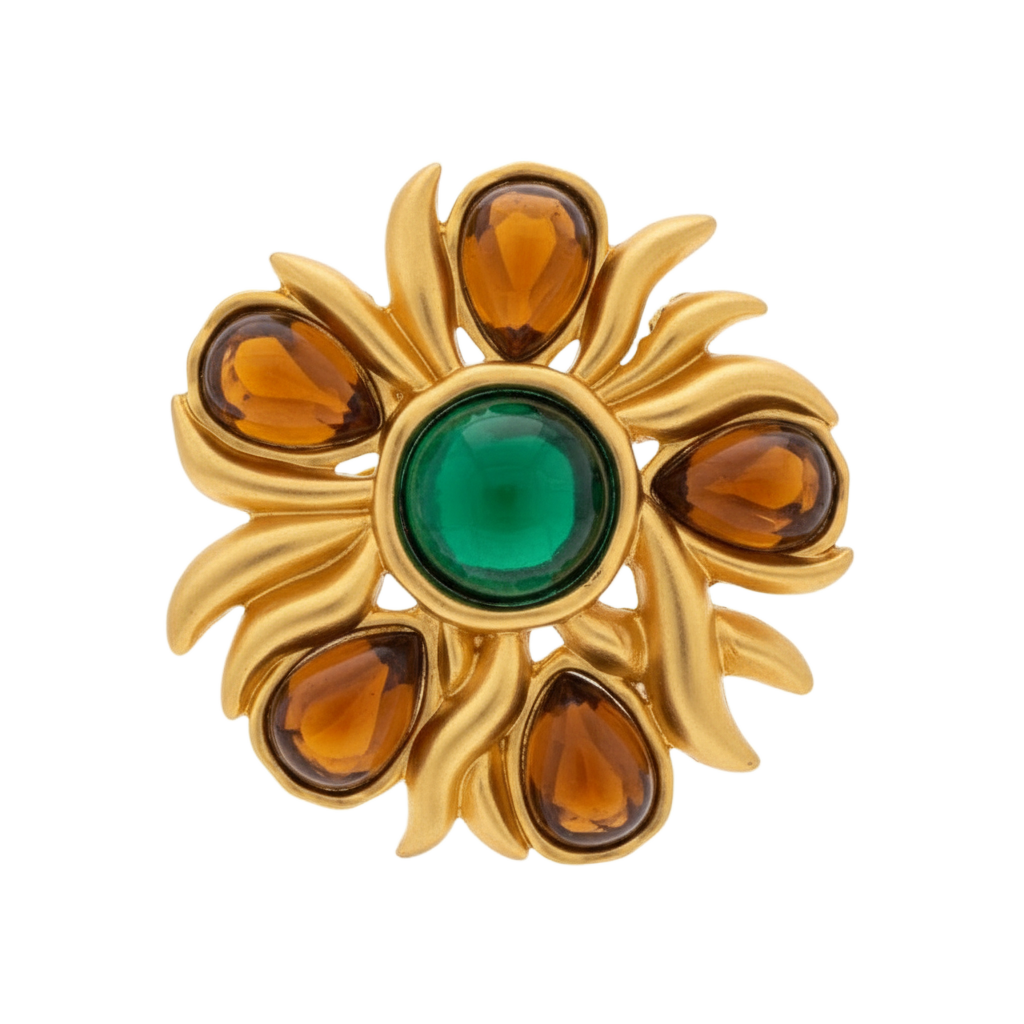 Golden Emberflower Brooch (Imported Boxed Model)