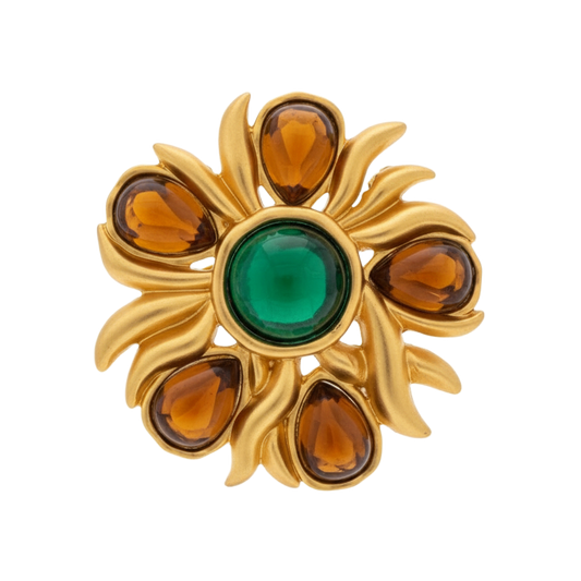 Golden Emberflower Broş (İthal Kutulu Model)