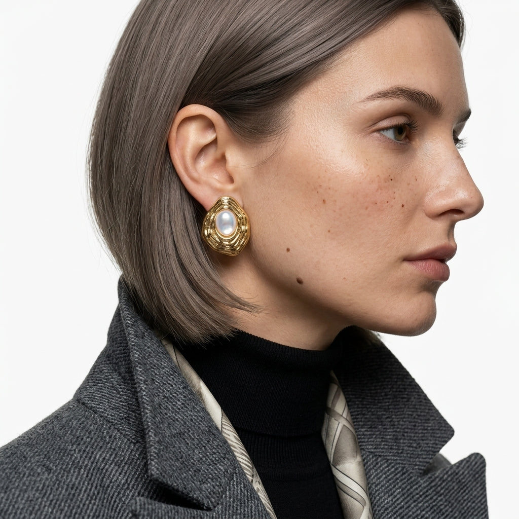 Ripple Pearl Küpe
