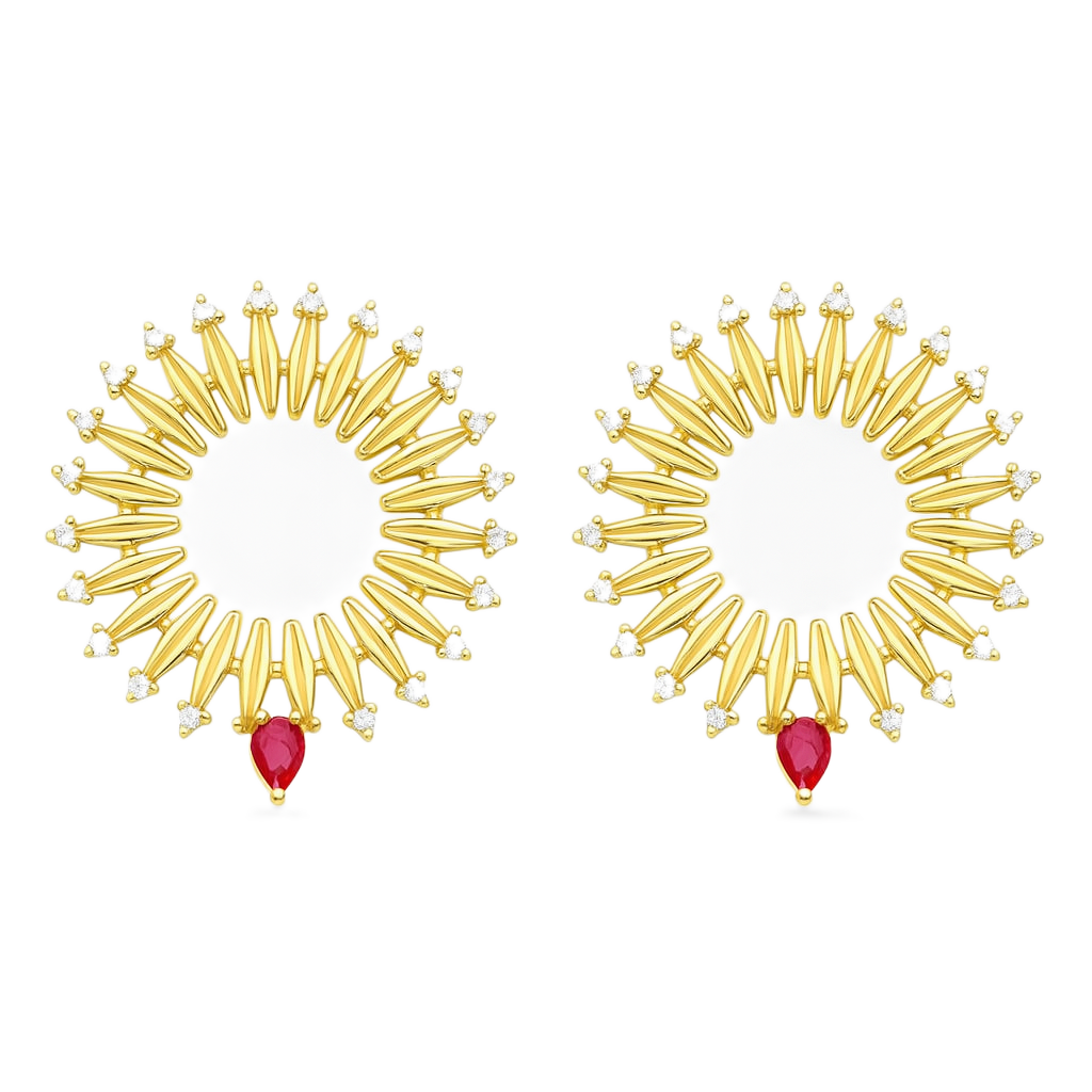 Rouge Solstice Küpe - MuffGem