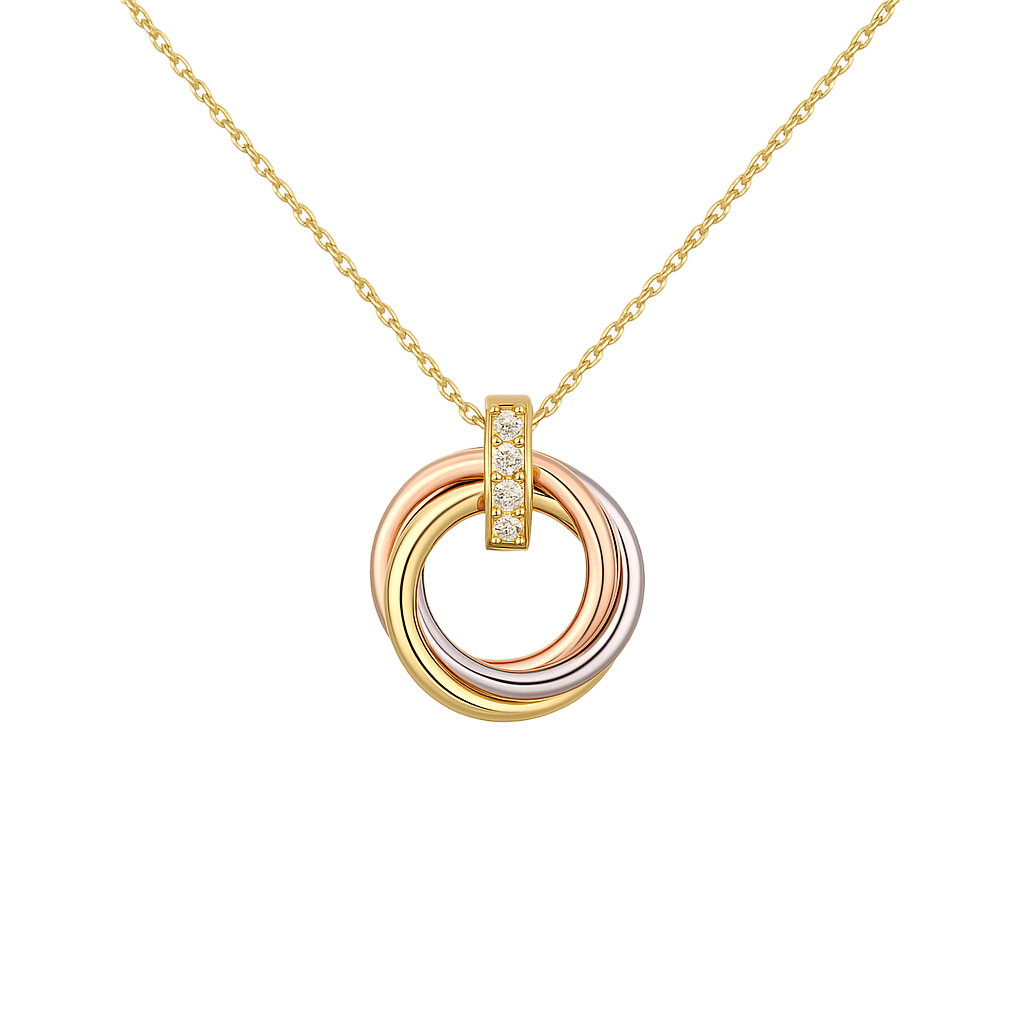 Trinity Circle Necklace (Imported Boxed Model)