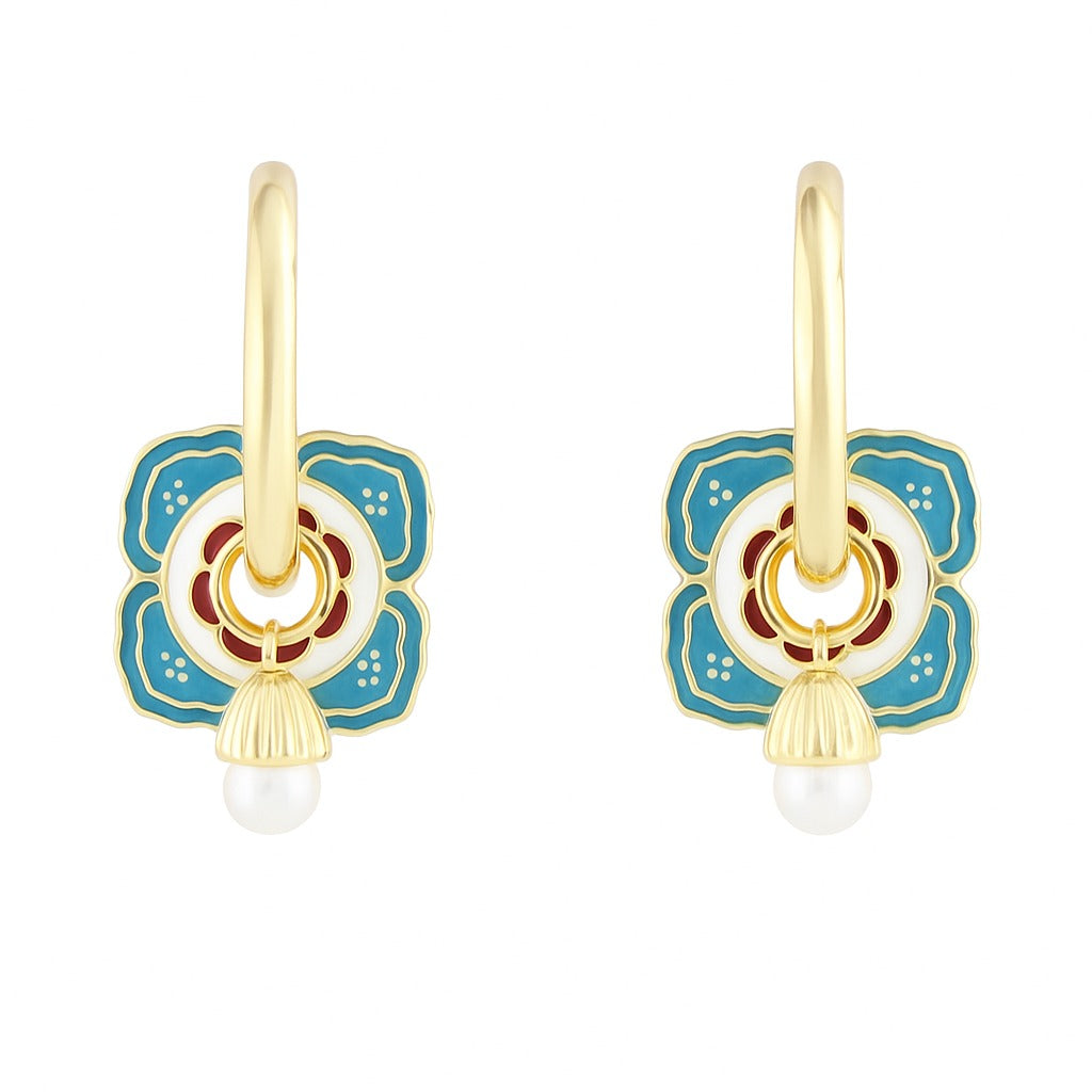 Lune Rosette Küpe - MuffGem