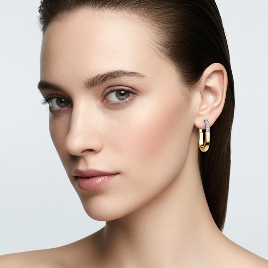 Bicolor Grace Earrings (Imported Boxed Model)