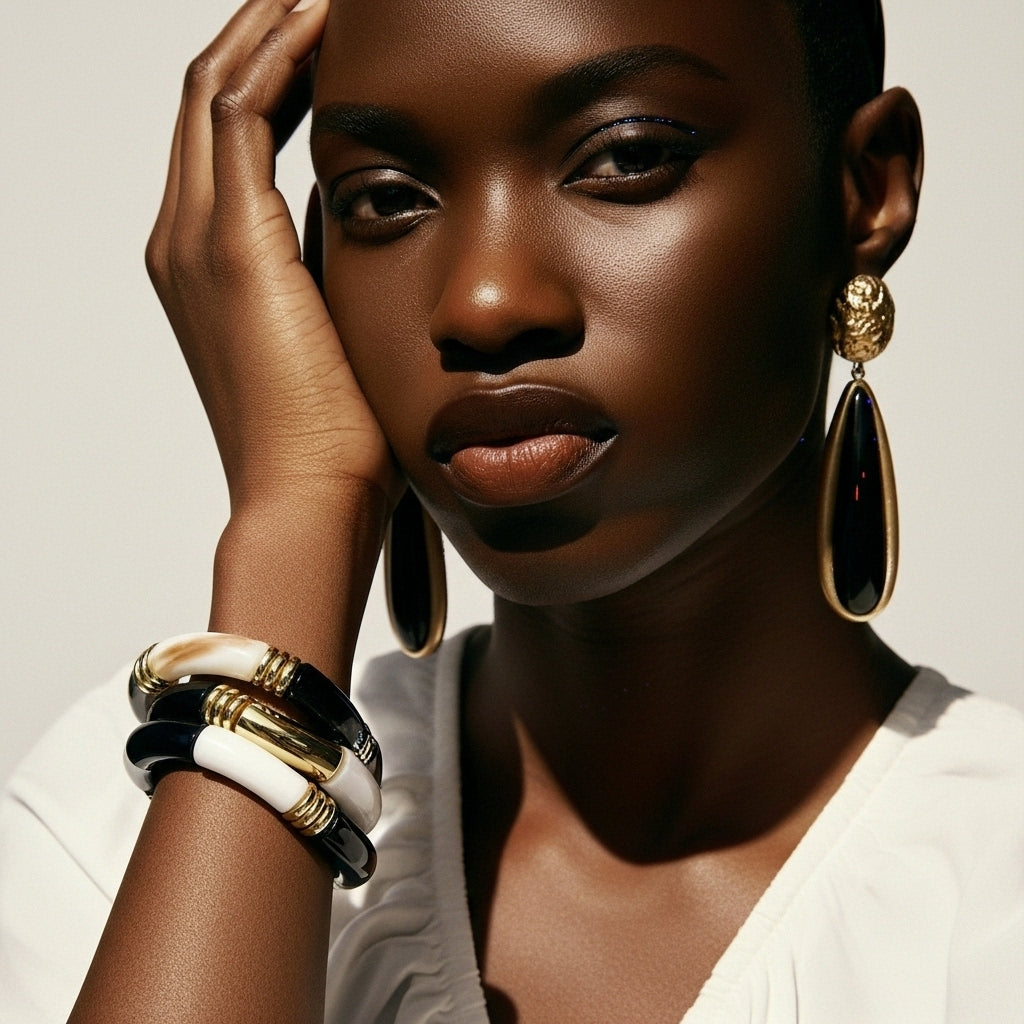 Monochrome Bamboo Bileklik