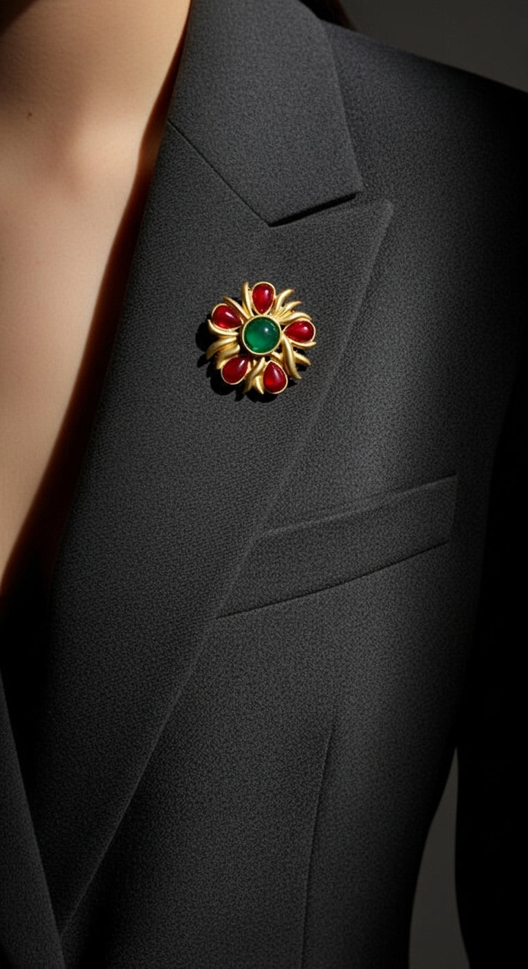 Golden Emberflower Broş (İthal Kutulu Model)