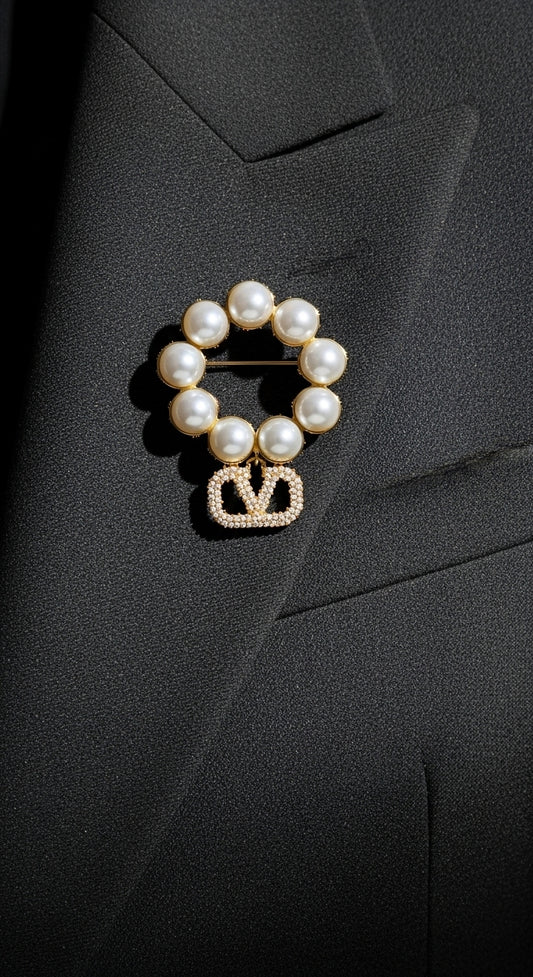 Pearl Wreath Broş (İthal Model)