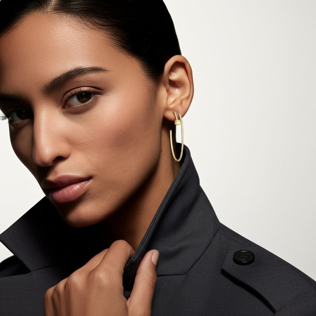 Voltare Hoop Küpe (İthal Kutulu Model)