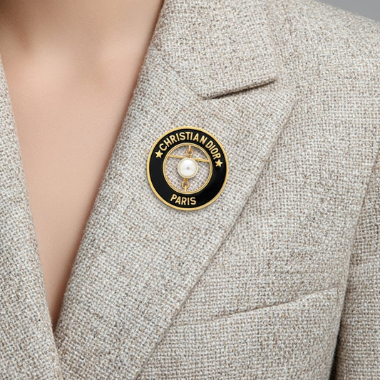 Black Enamel Broş (İthal Kutulu Model)