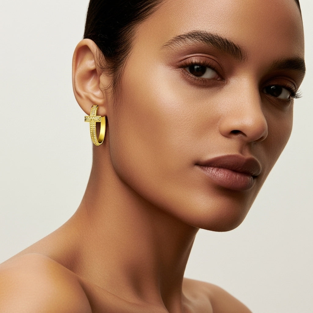 Aurex Pavé Küpe (İthal Kutulu Model)