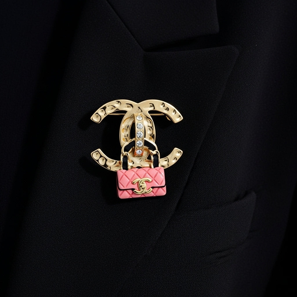 Pink Flap Broş (İthal Kutulu Model)