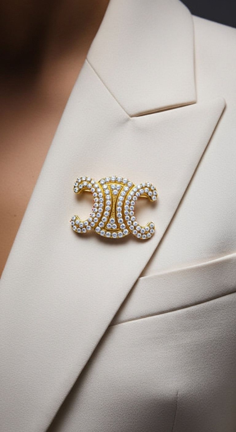 Pavé Atrium Brooch (Imported Model)