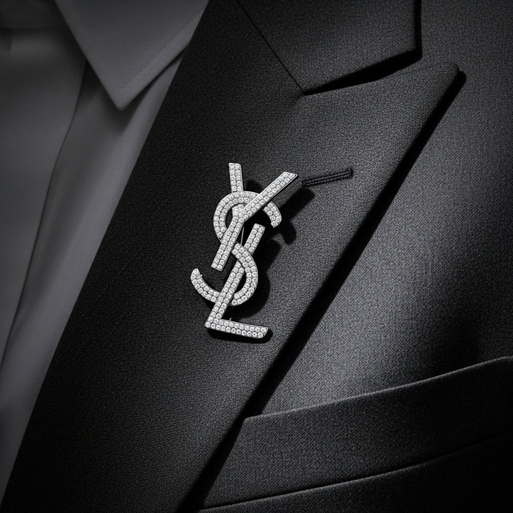 Glacé Interlock Brooch (Imported Boxed Model)