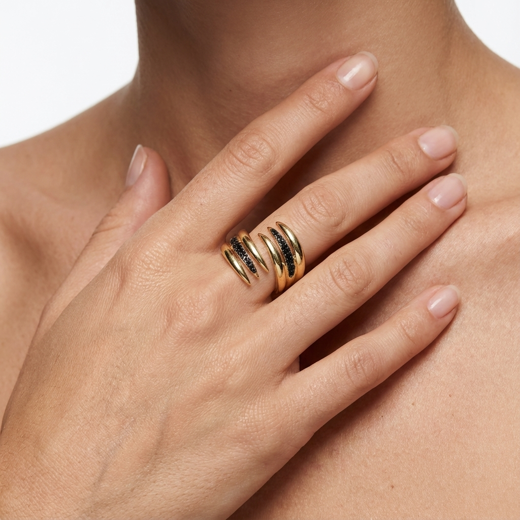 Кольца с кошачьим краем