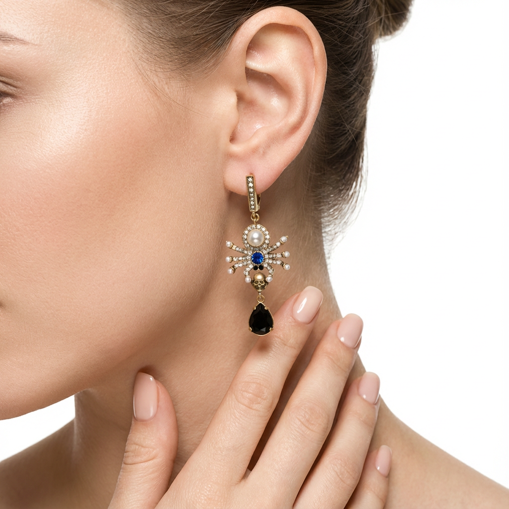 Королевские серьги Арахны (импортные, в коробке)