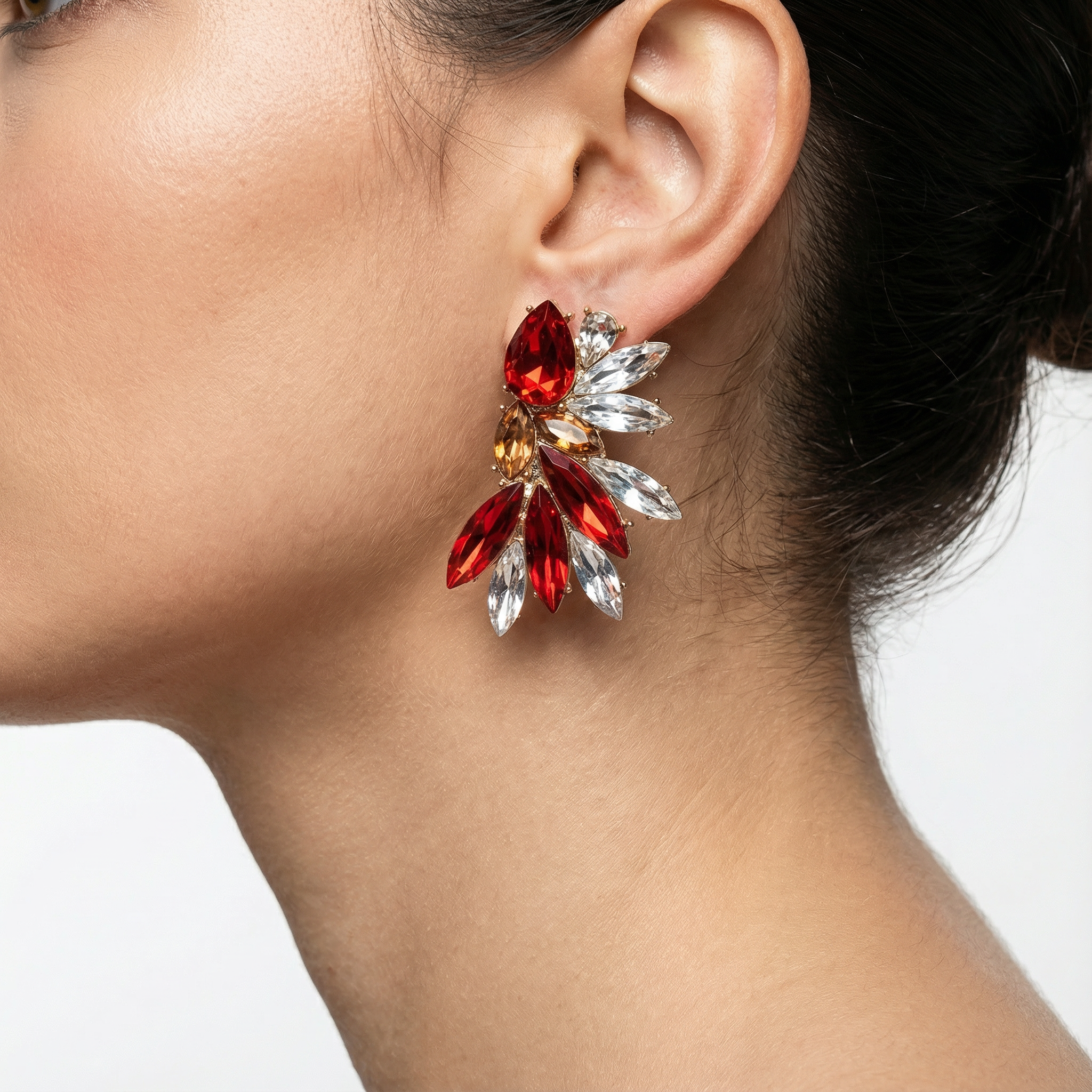 Crystalized Fire Küpe