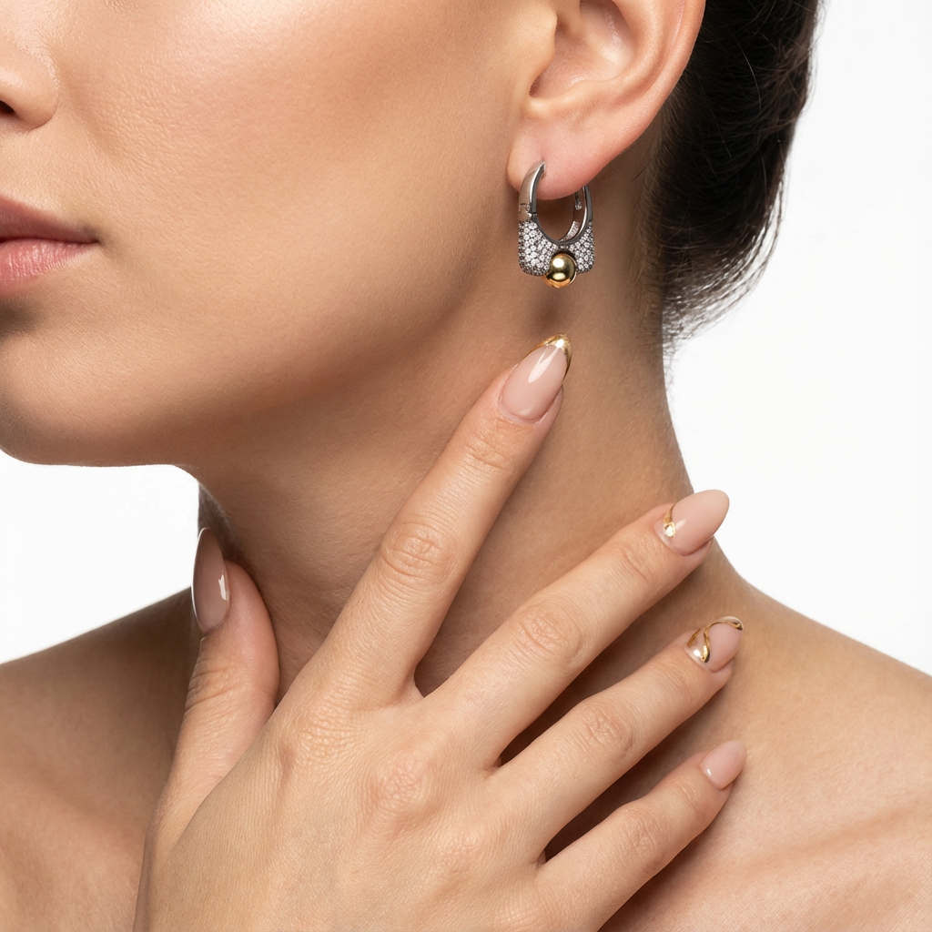 Скульптурные серьги-шары