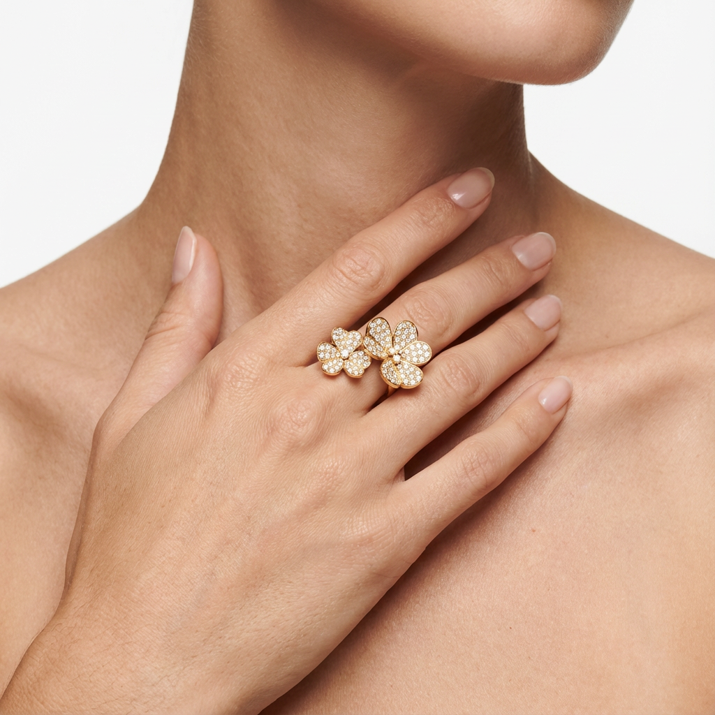 VCA Mirrored Yüzük (İthal Kutulu Model)