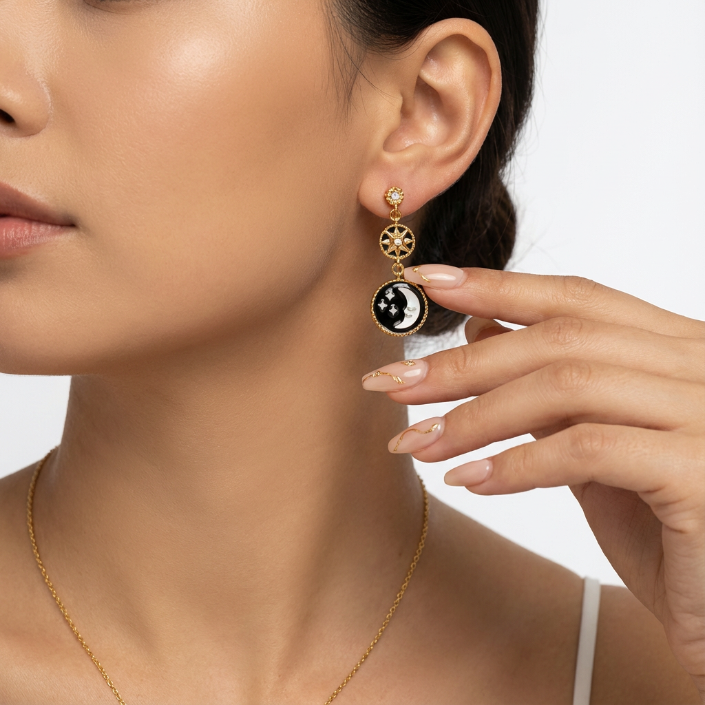 Sol & Luna Earrings (Imported Boxed Model)