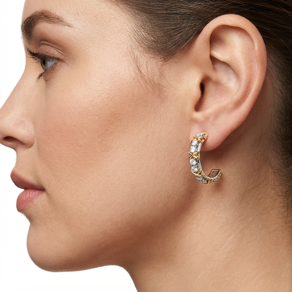 Cross Xo Küpe (İthal Kutulu Model)