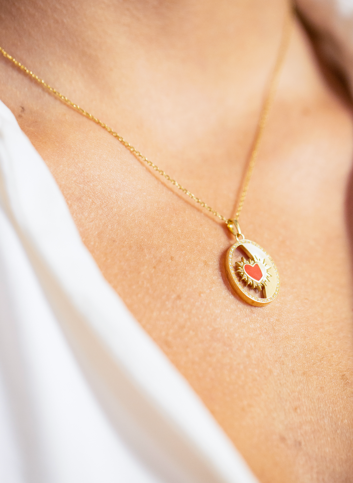 Sun Kissed Heart Kolye