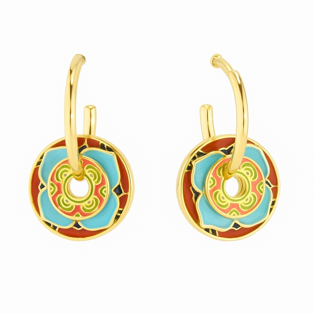 Mandala Flamme Küpe - MuffGem