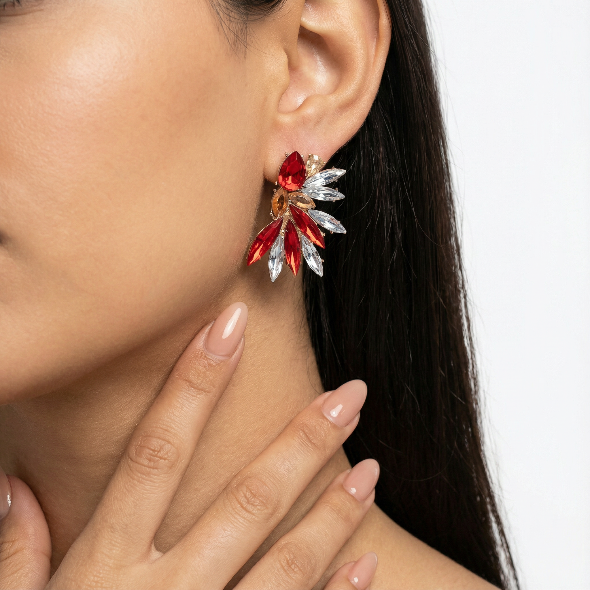 Crystalized Fire Küpe