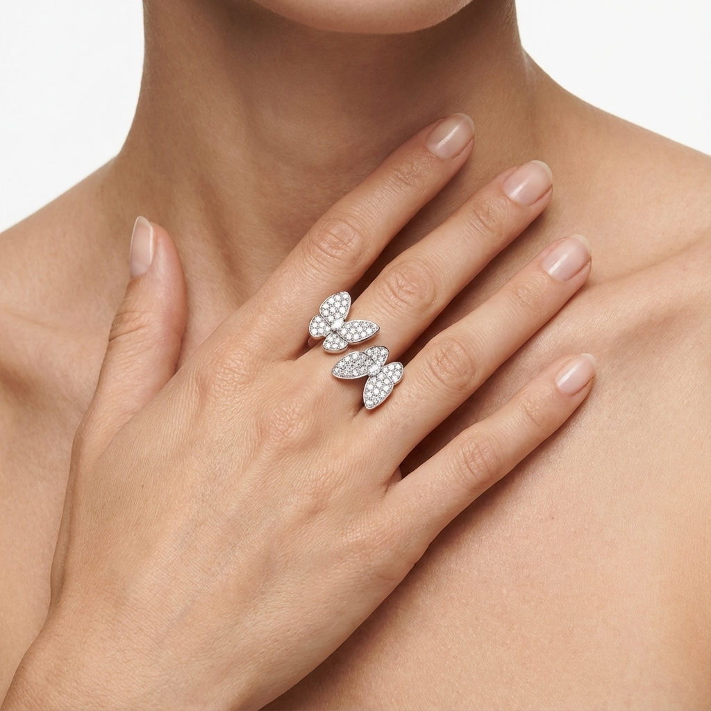 VCA Wing Duo Yüzük (İthal Kutulu Model)