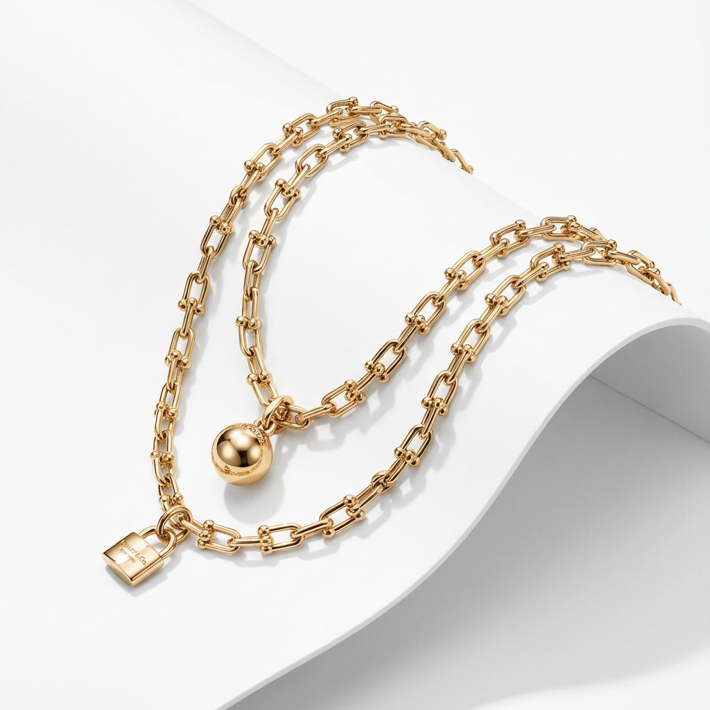 Sphere & Bond Necklace (Imported Boxed Model)