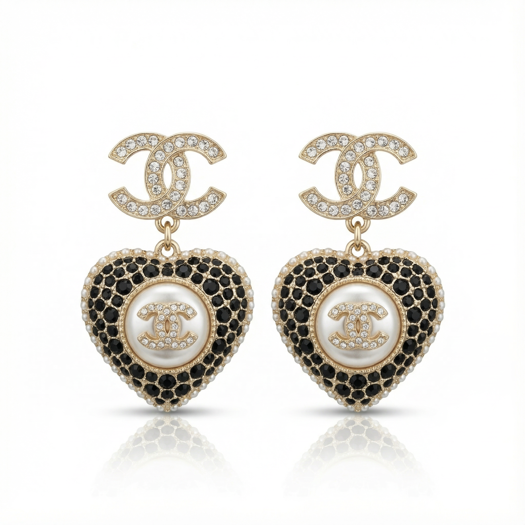 Noir Heart Küpe (İthal Kutulu Model)