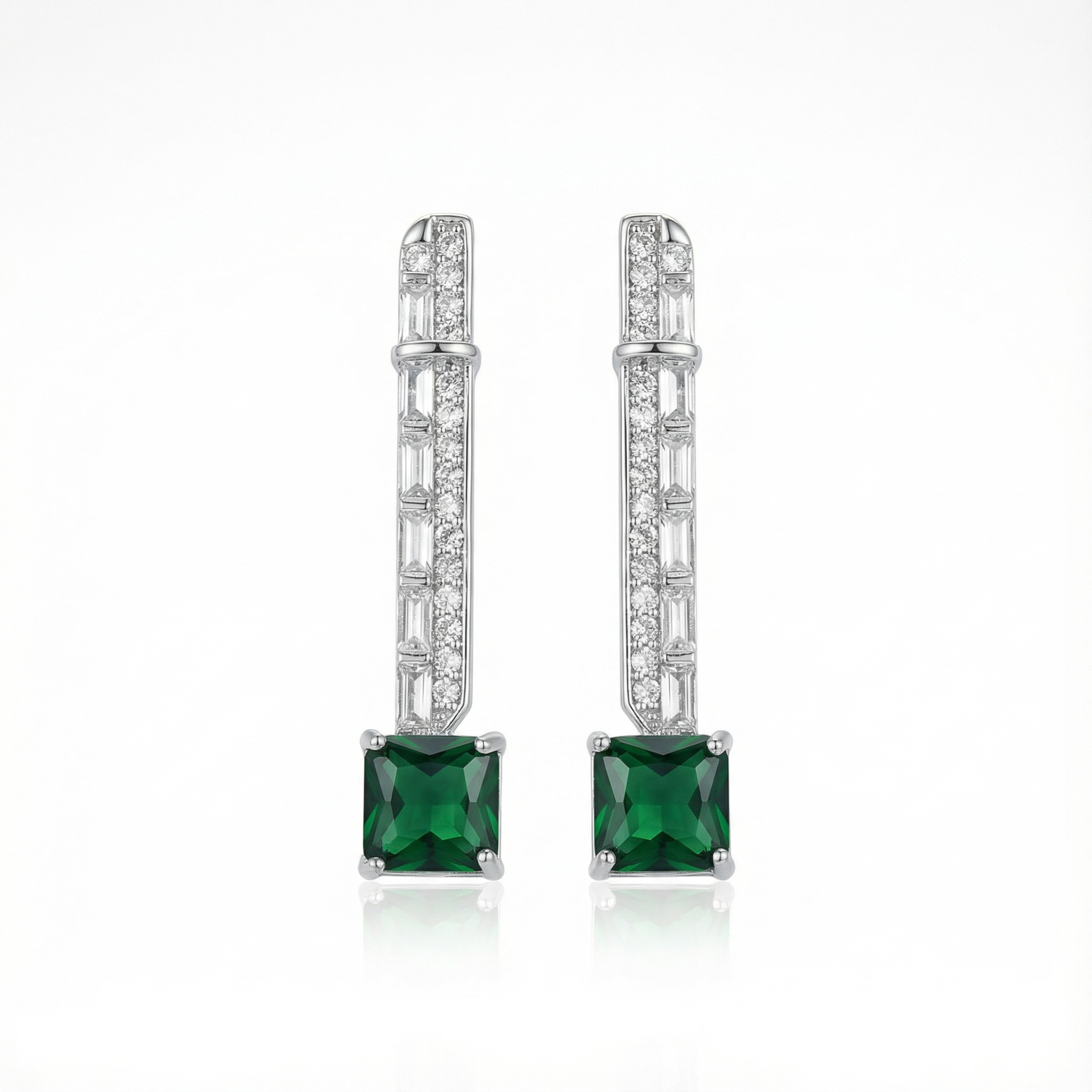 Geometric Ruby Küpe