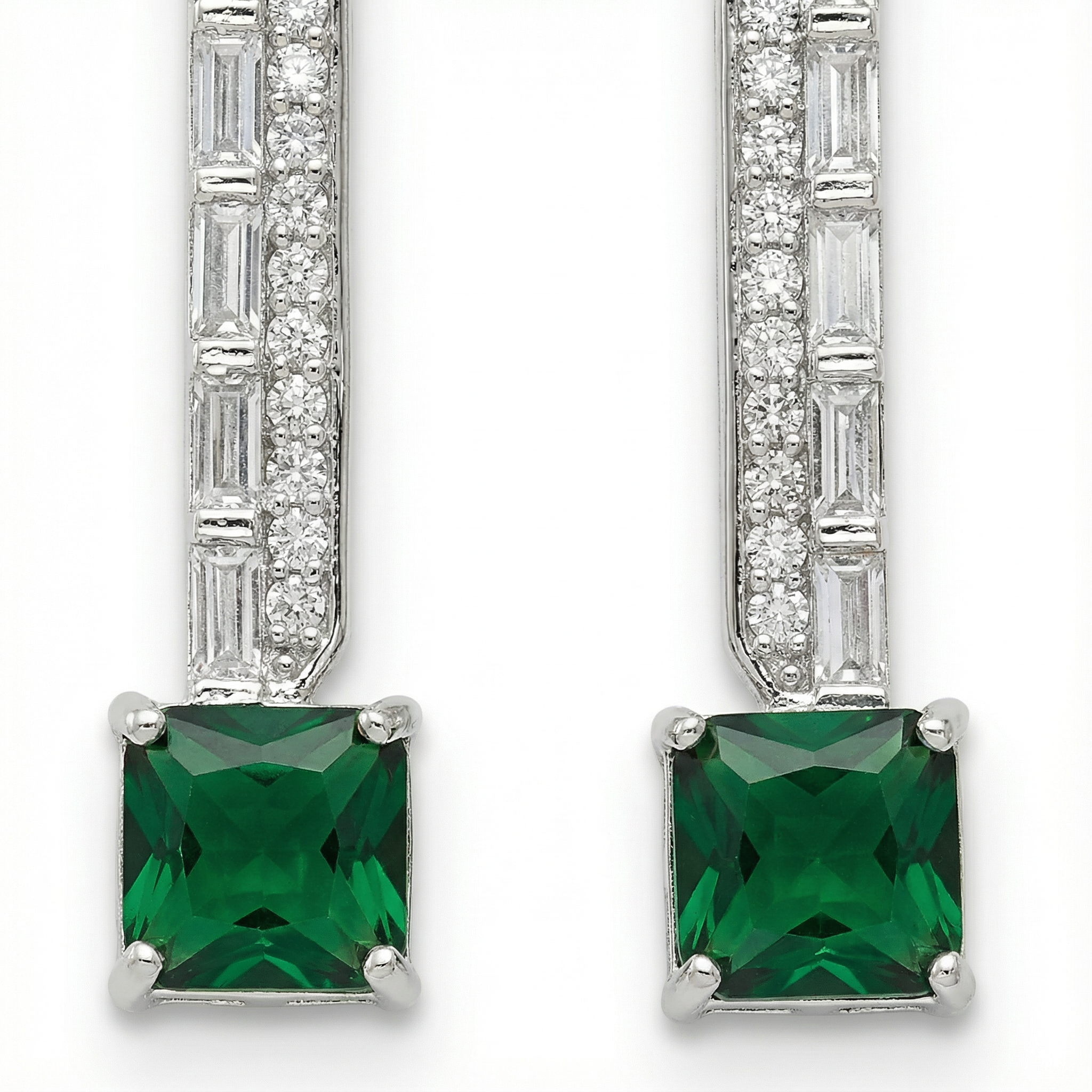 Geometric Ruby Küpe