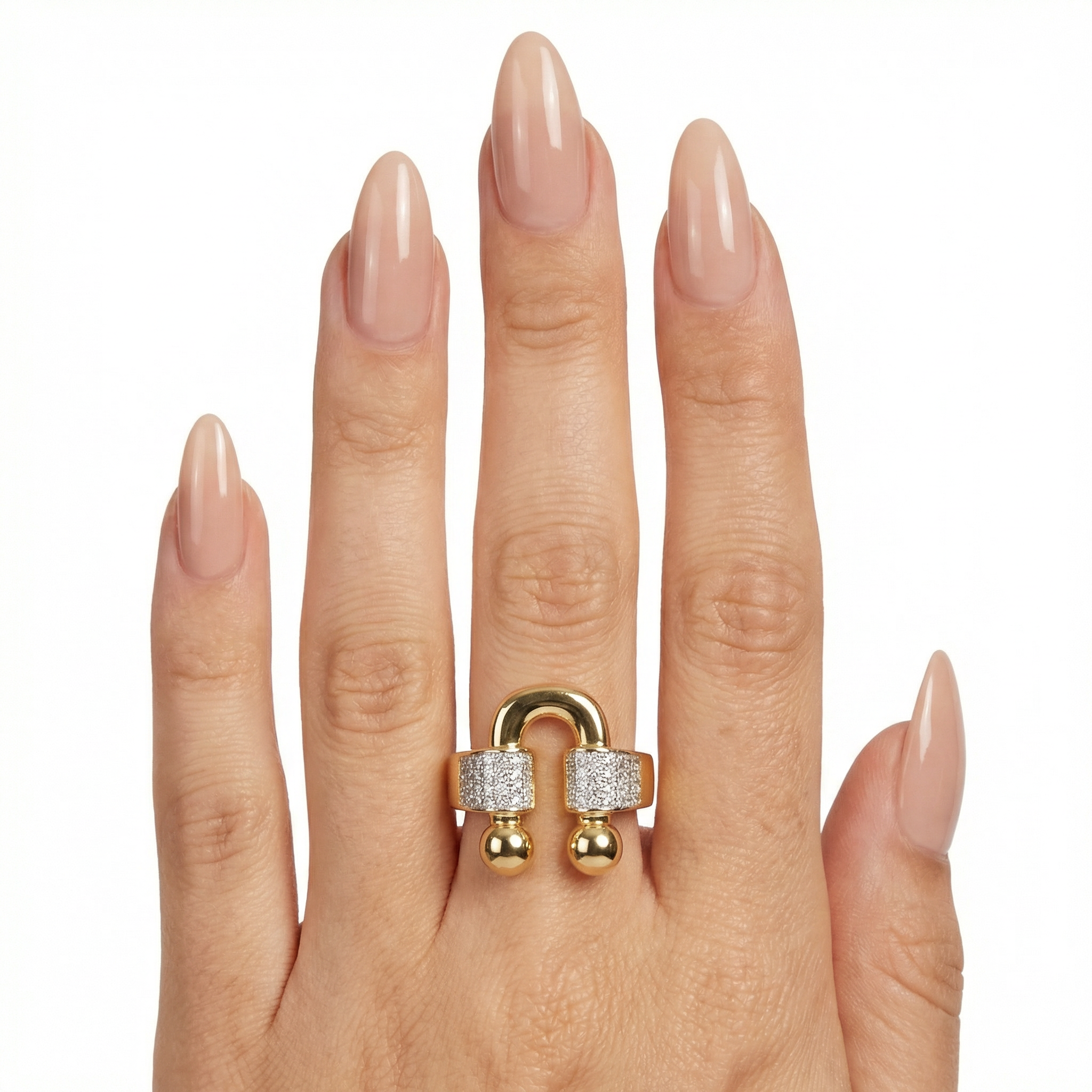 Pavé Pillar Vault Yüzük