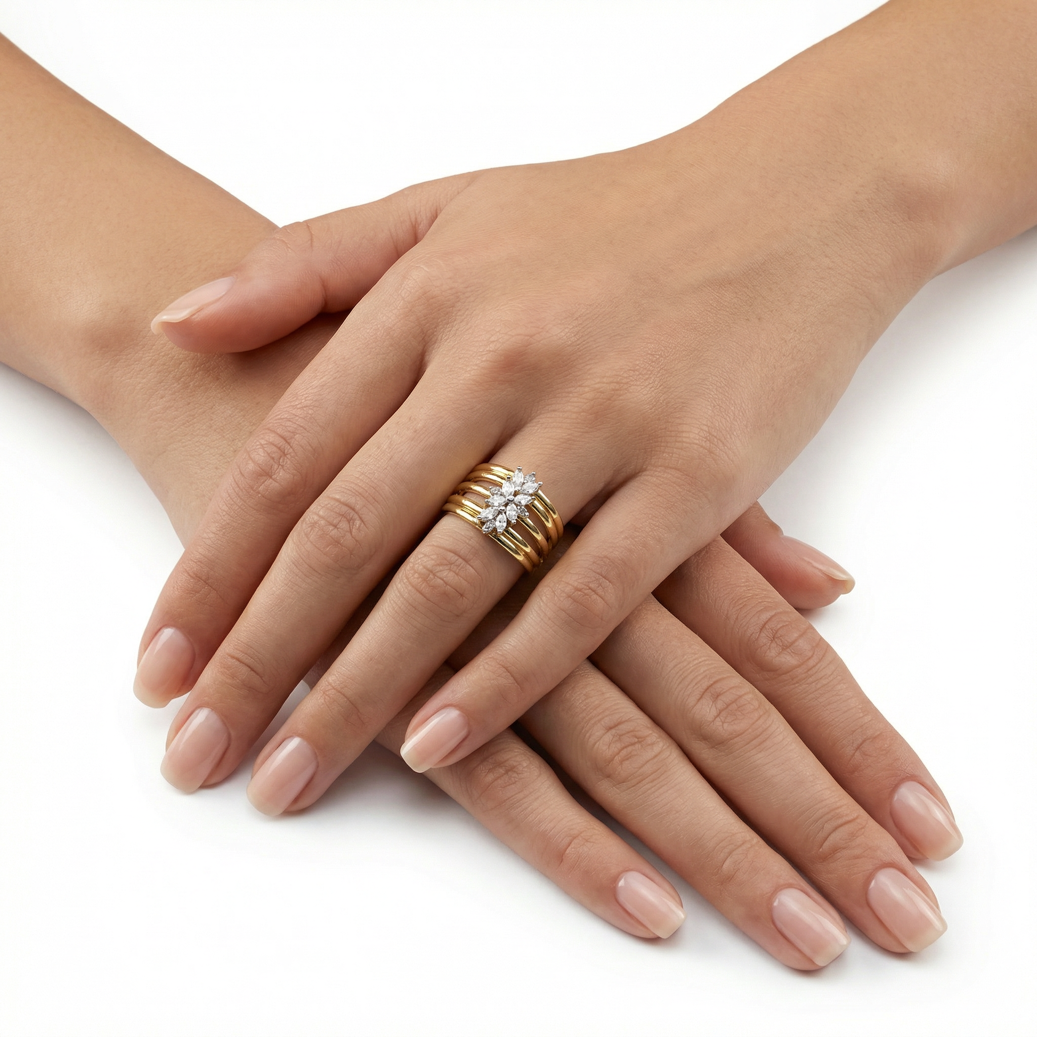 Golden Flora Tier Yüzük