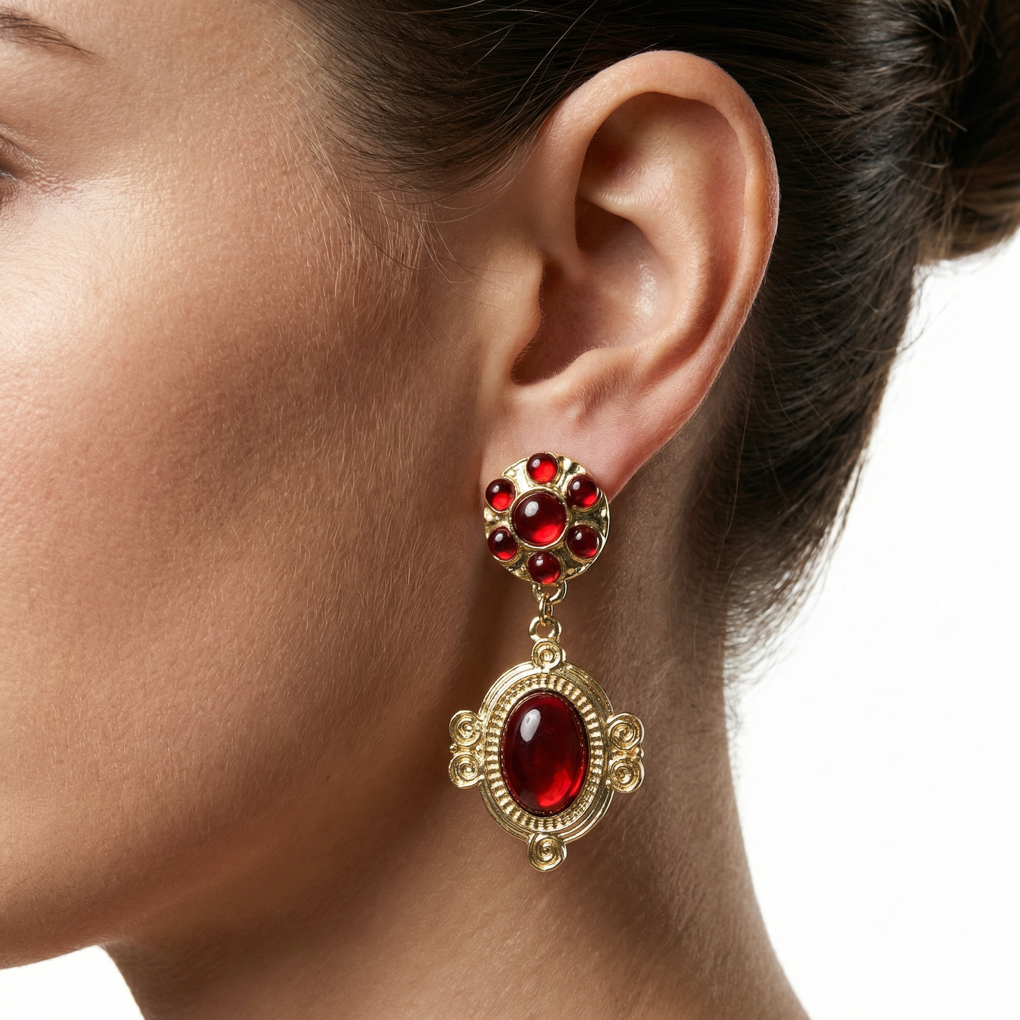 Baroque Crimson Küpe