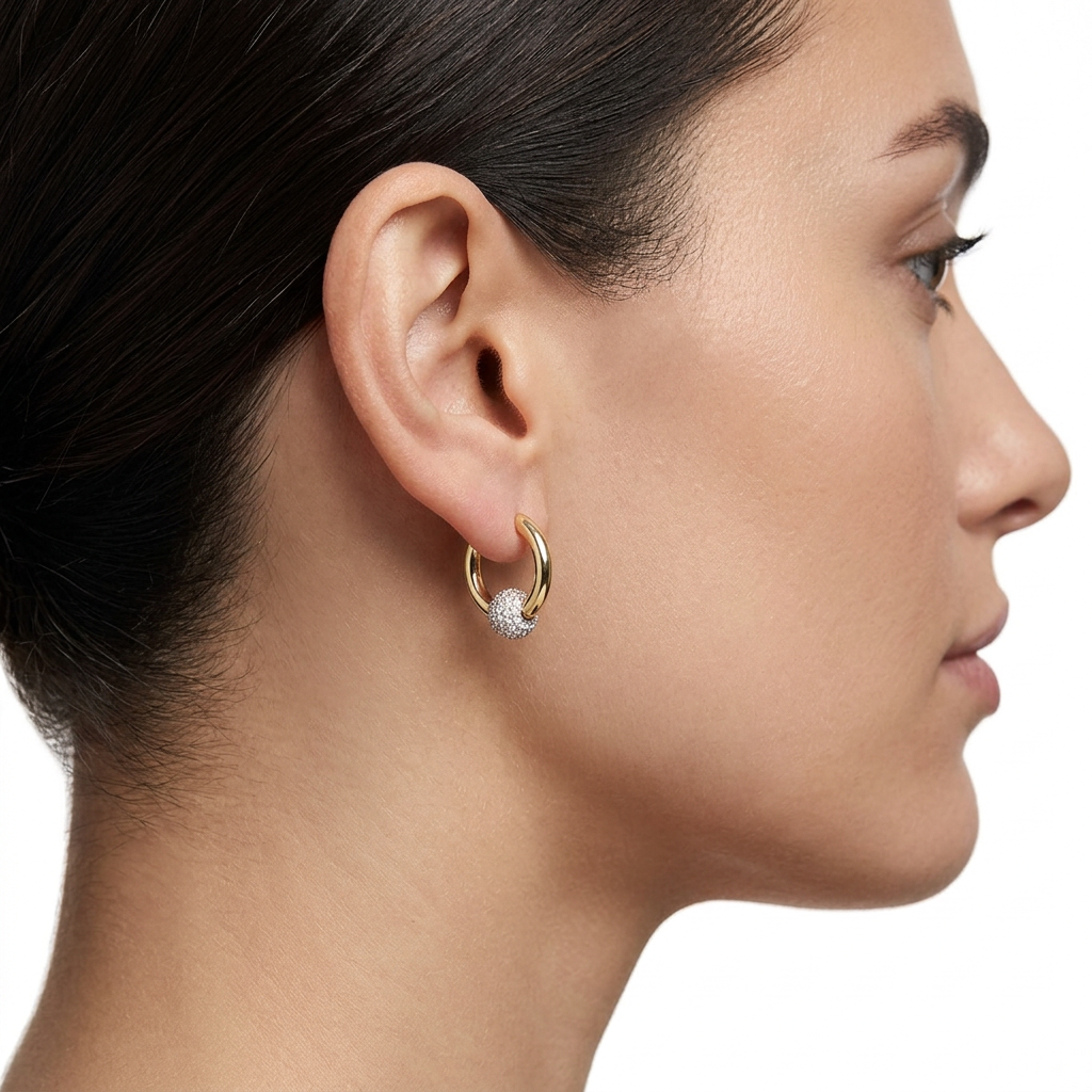 Pave Orbite Earring
