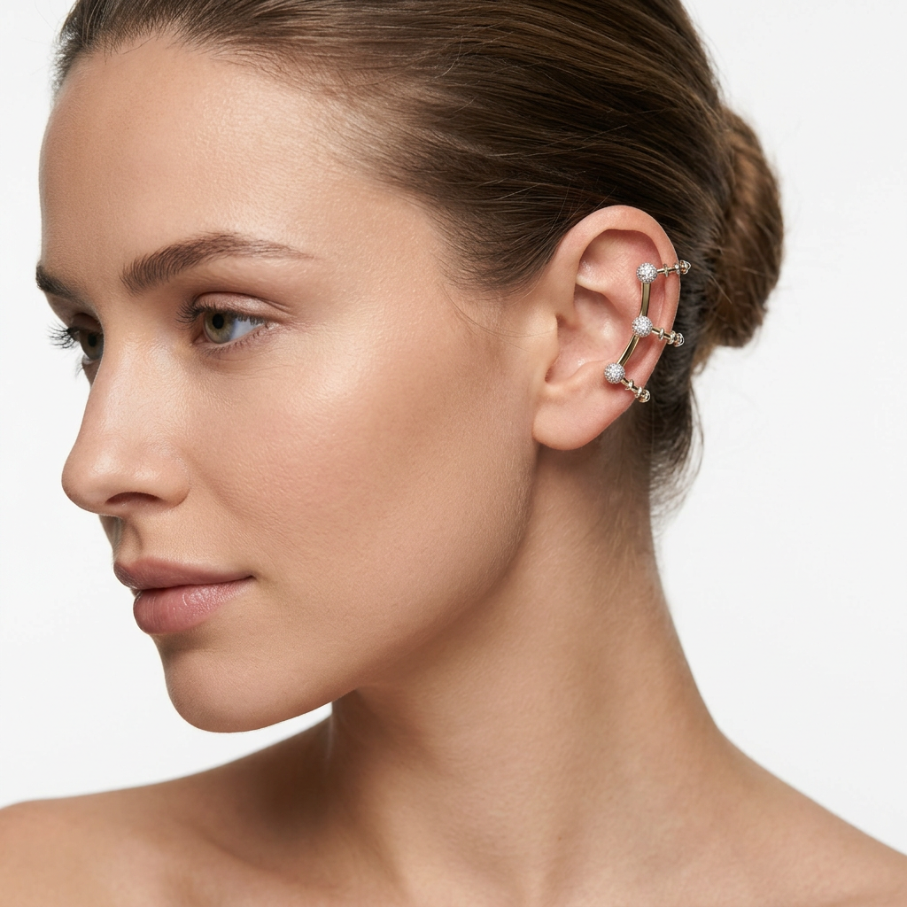 Punk Ball Pave Earcuff