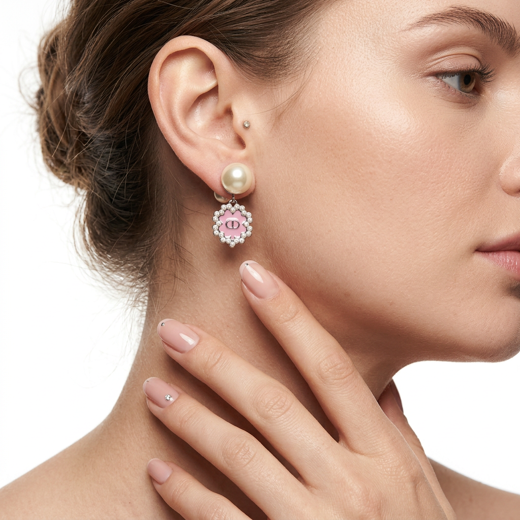 Pink Blossom Küpe (İthal Model)