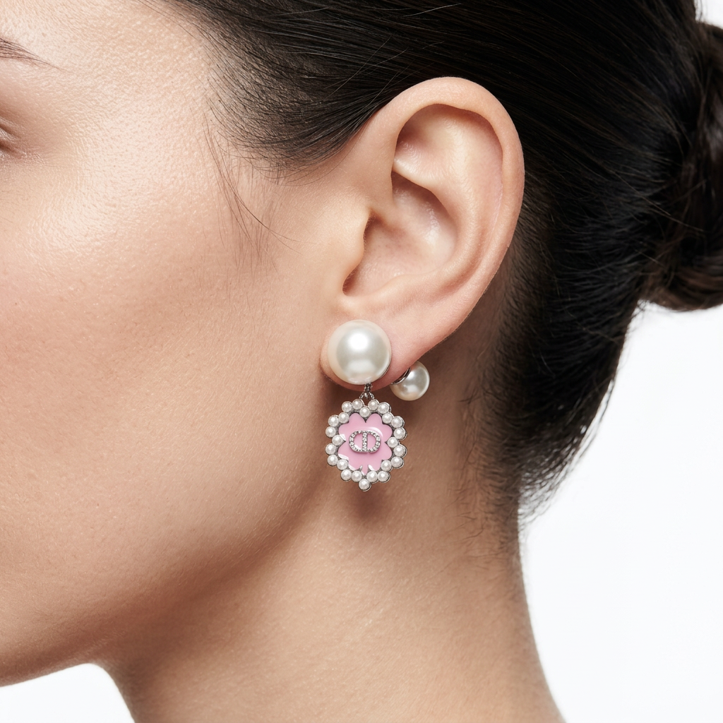 Pink Blossom Küpe (İthal Model)