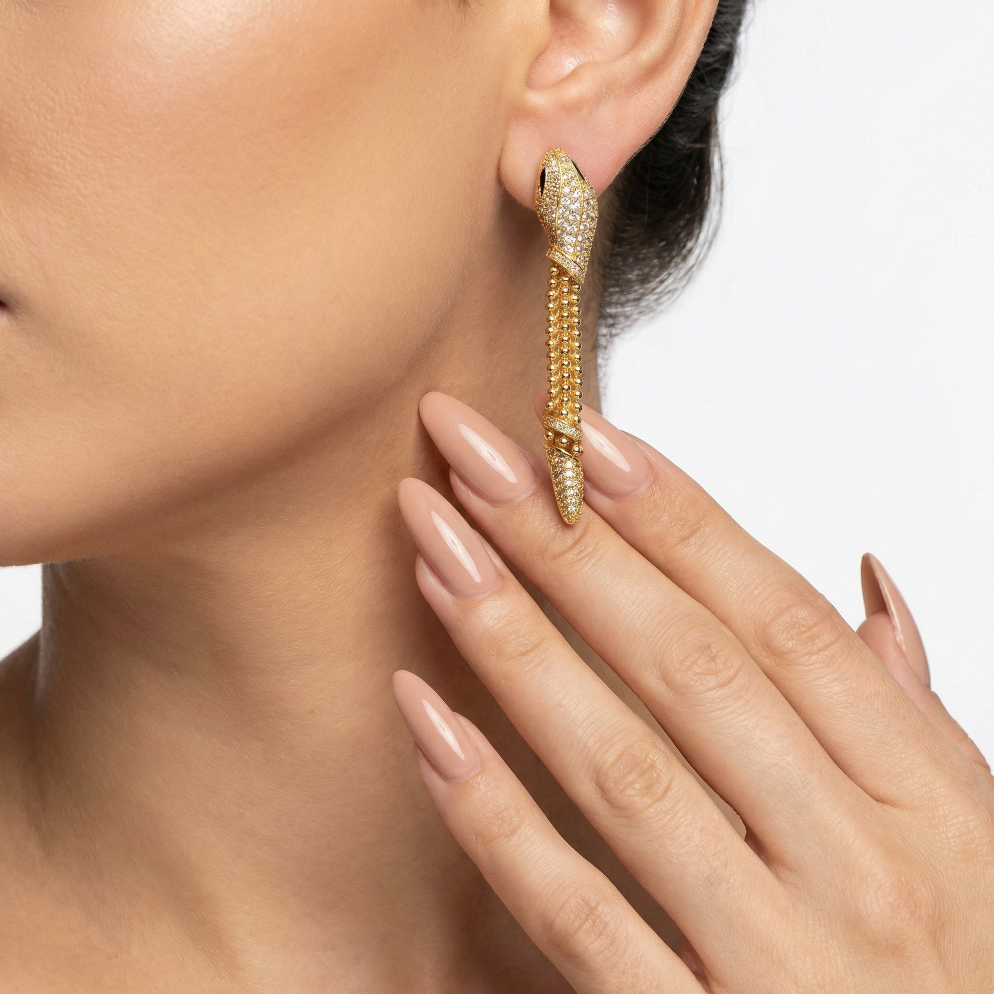 Gilded Cobra Küpe (İthal Model)