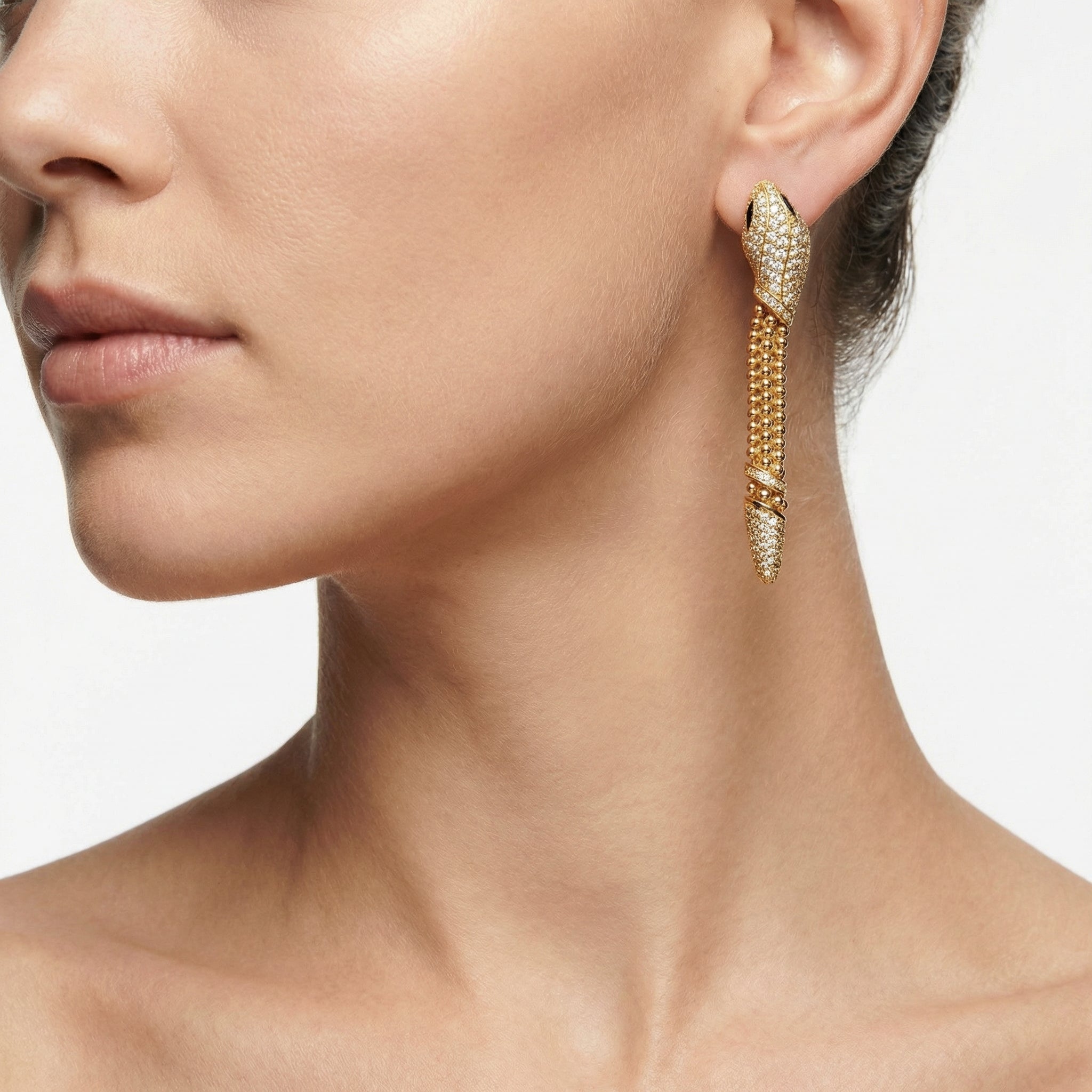 Gilded Cobra Küpe (İthal Model)