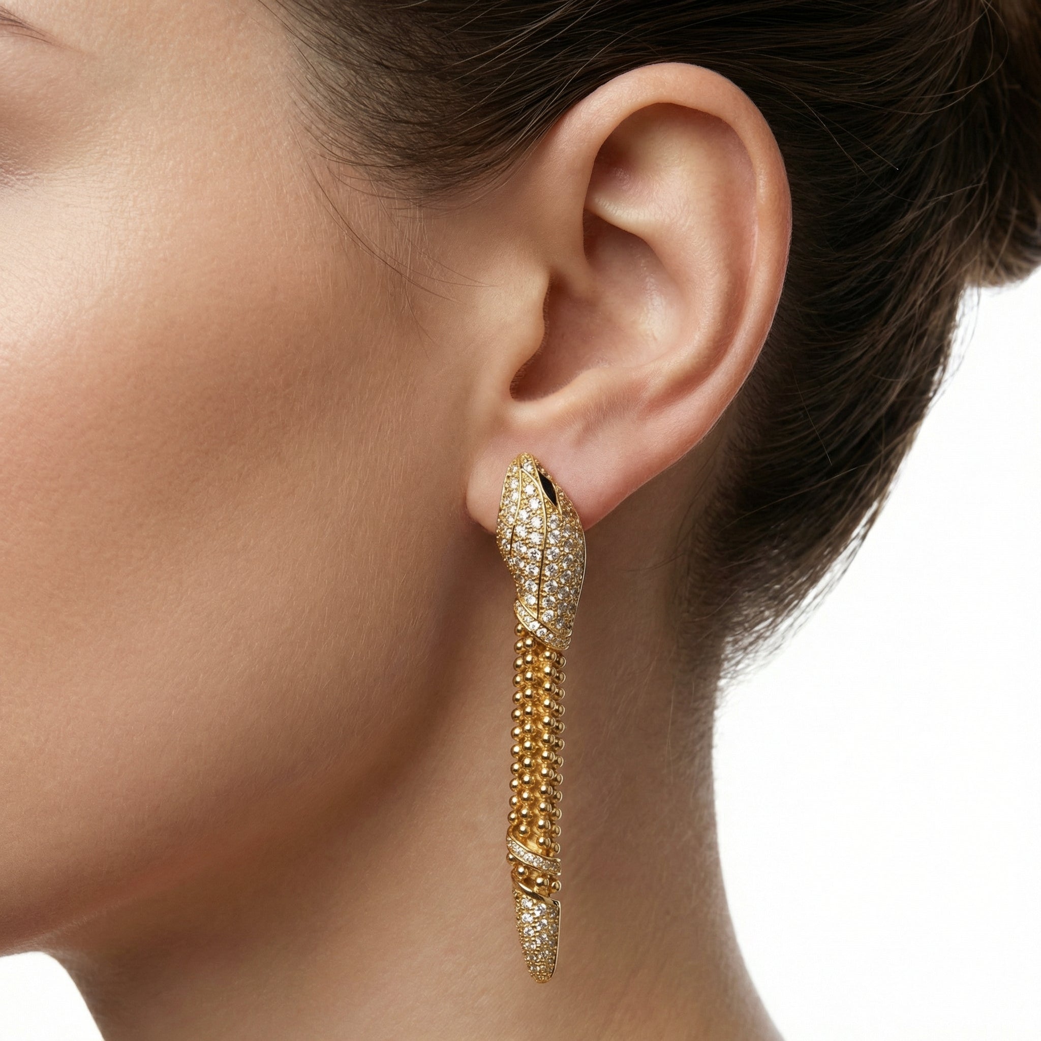 Gilded Cobra Küpe (İthal Model)