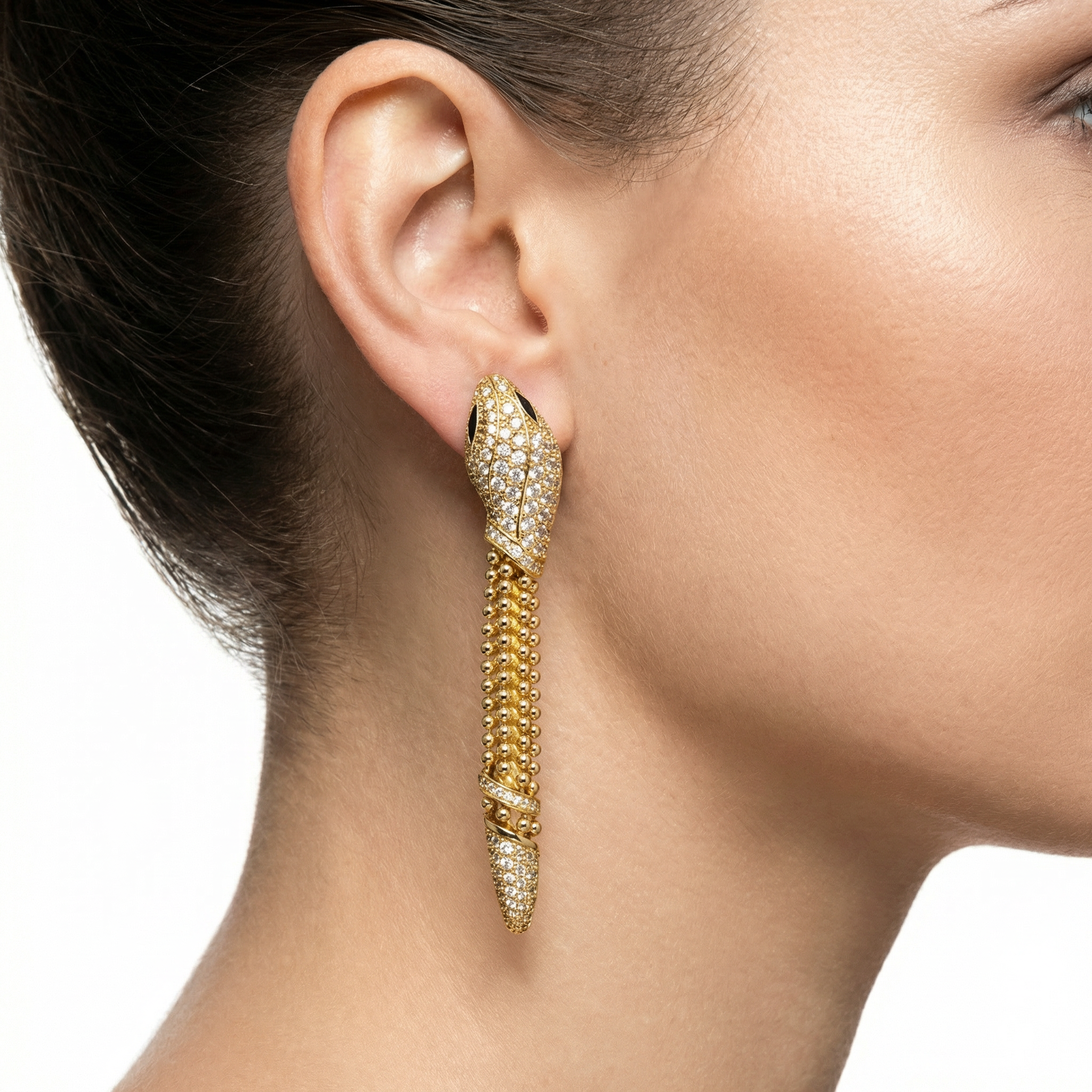 Gilded Cobra Küpe (İthal Model)