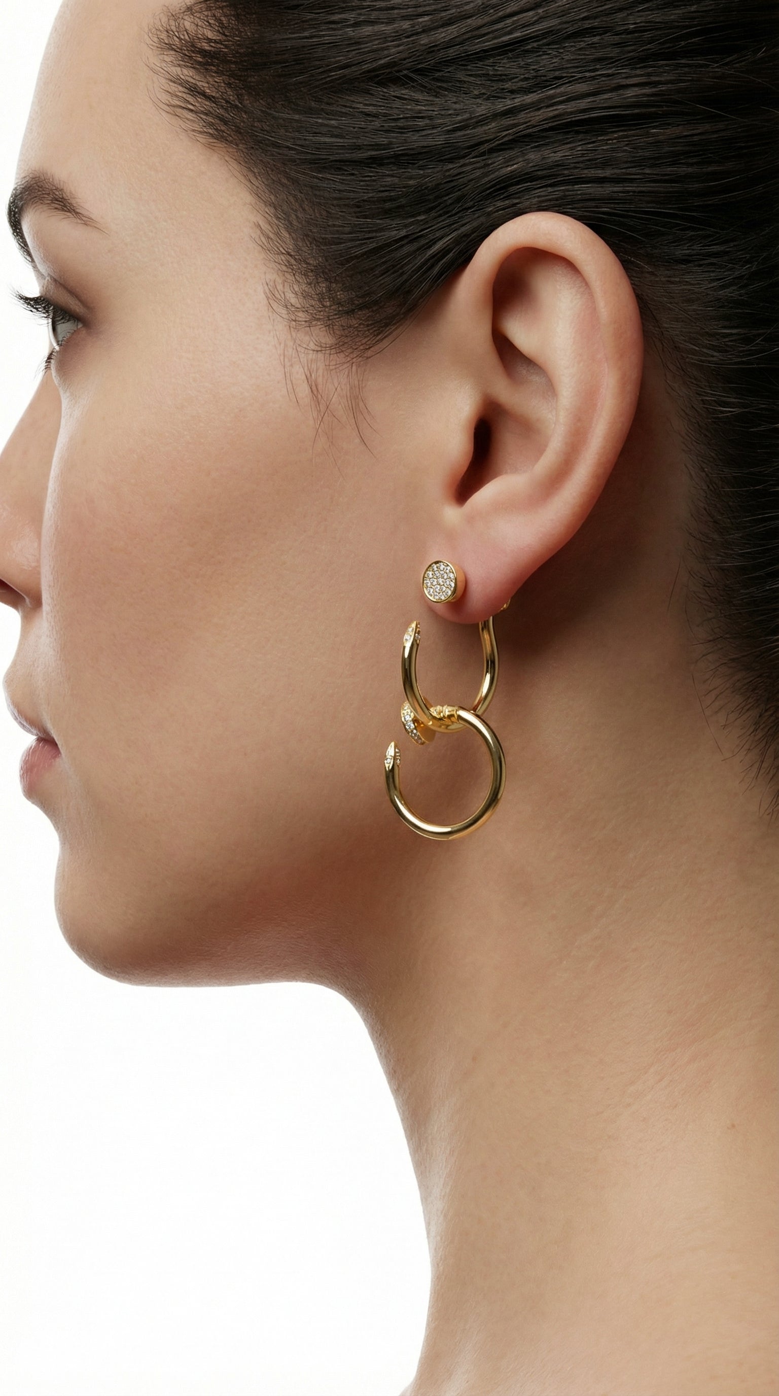 Crystal Spike Küpe (İthal Model)