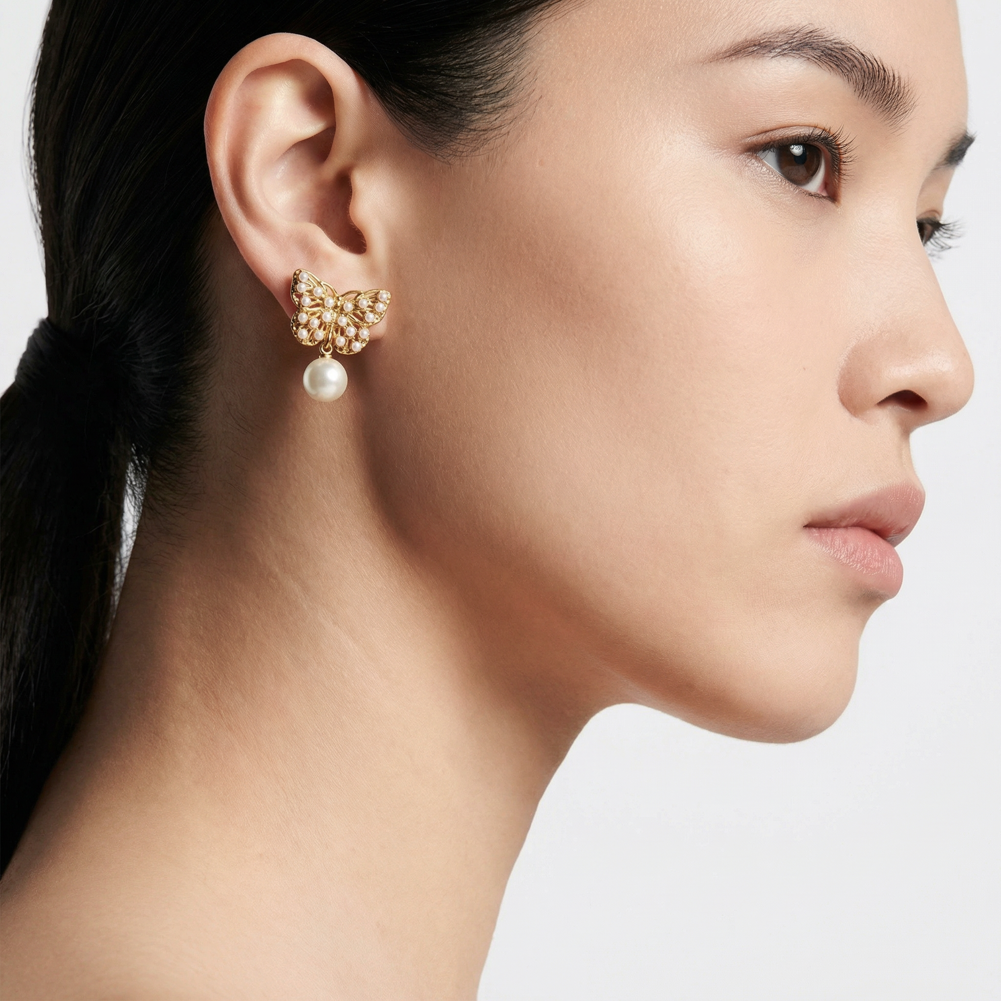 Pearlescent Mariposa Küpe (İthal Model)