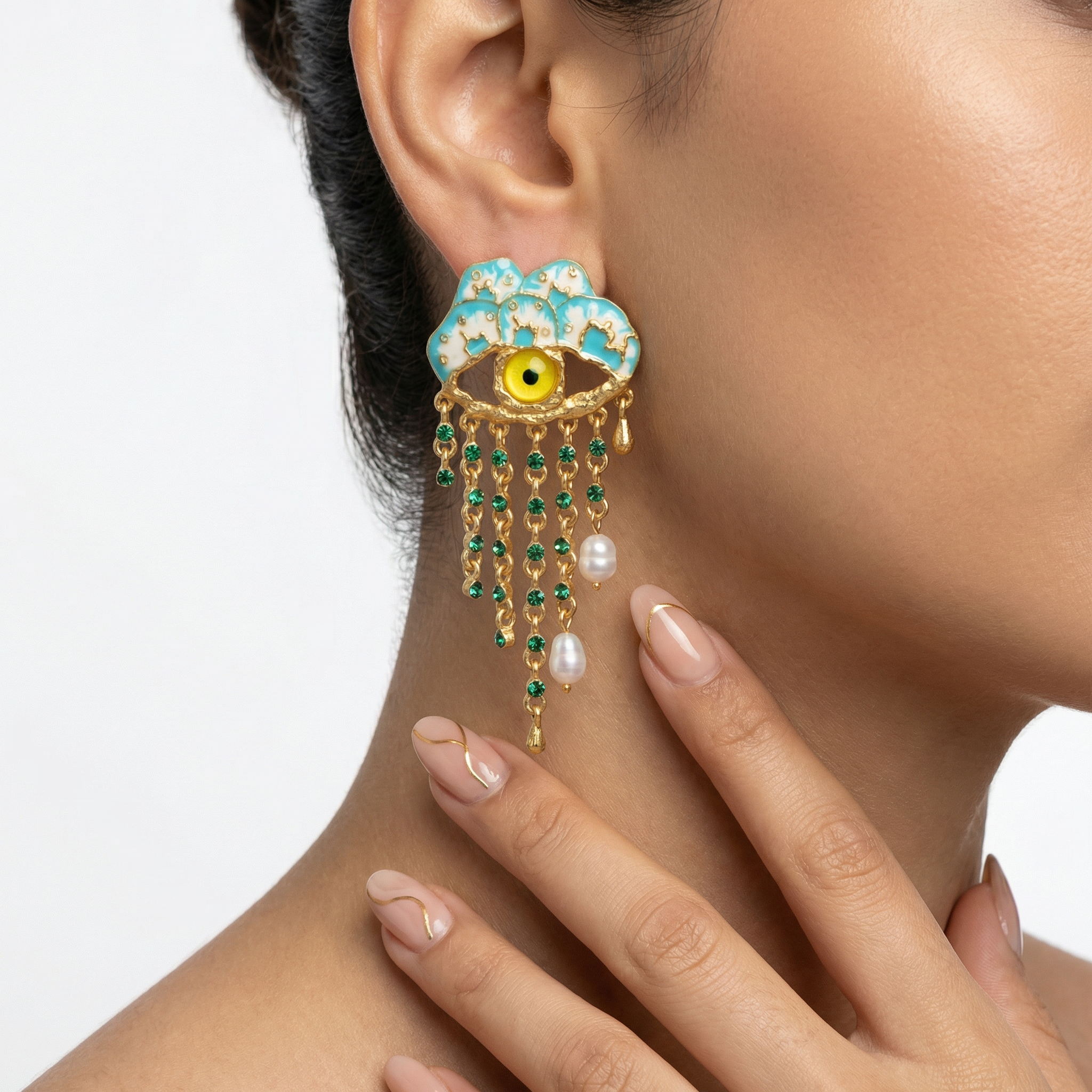 Azure Oracle Küpe (İthal Model)