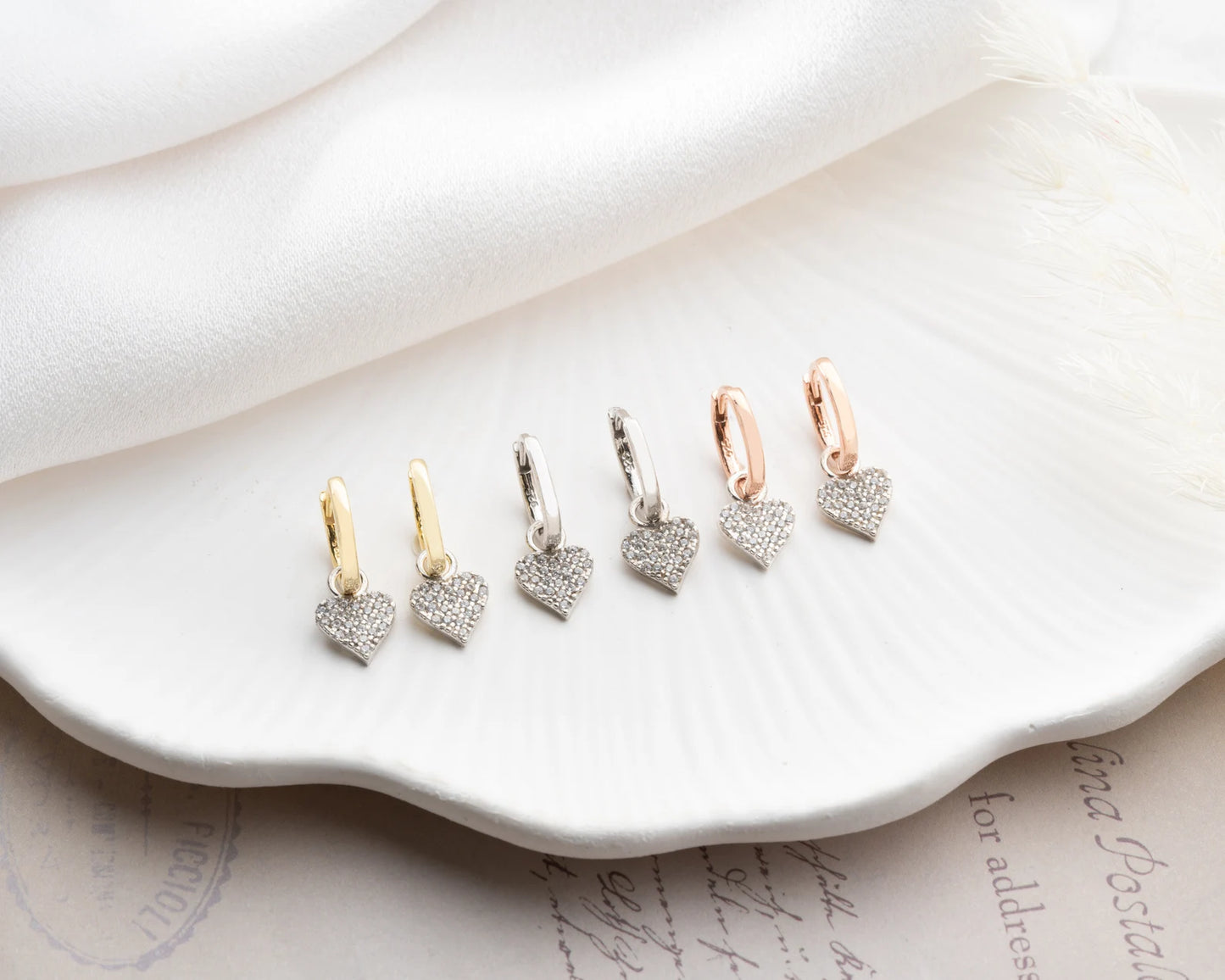 Heart Huggie Earrings