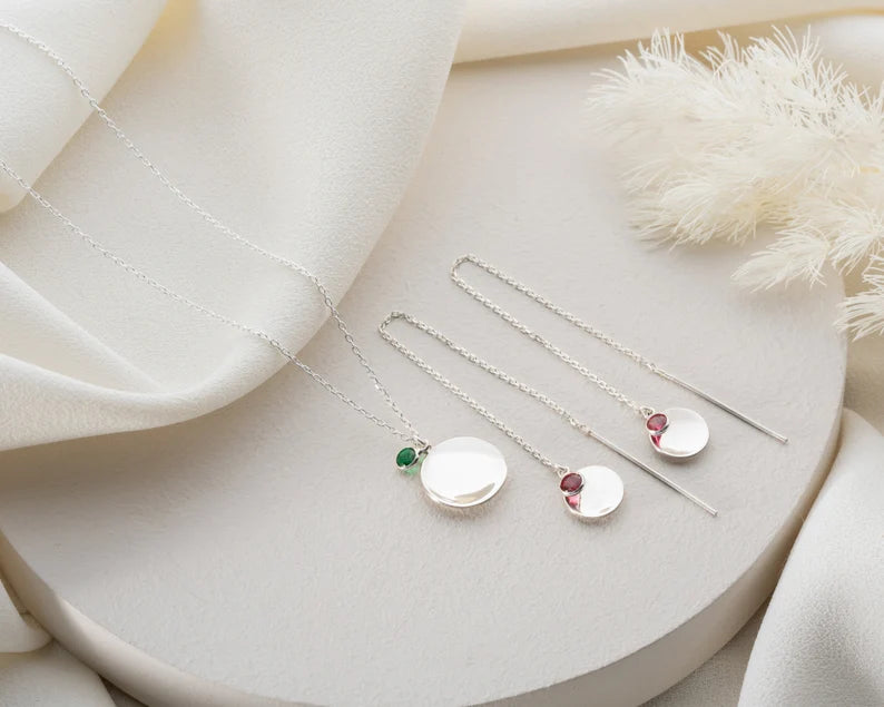Stellara Birthstone Sparkle Set – Personalized Necklace & Earrings
