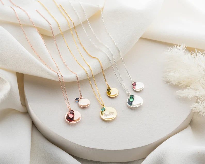 Stellara Birthstone Sparkle Set – Personalized Necklace & Earrings