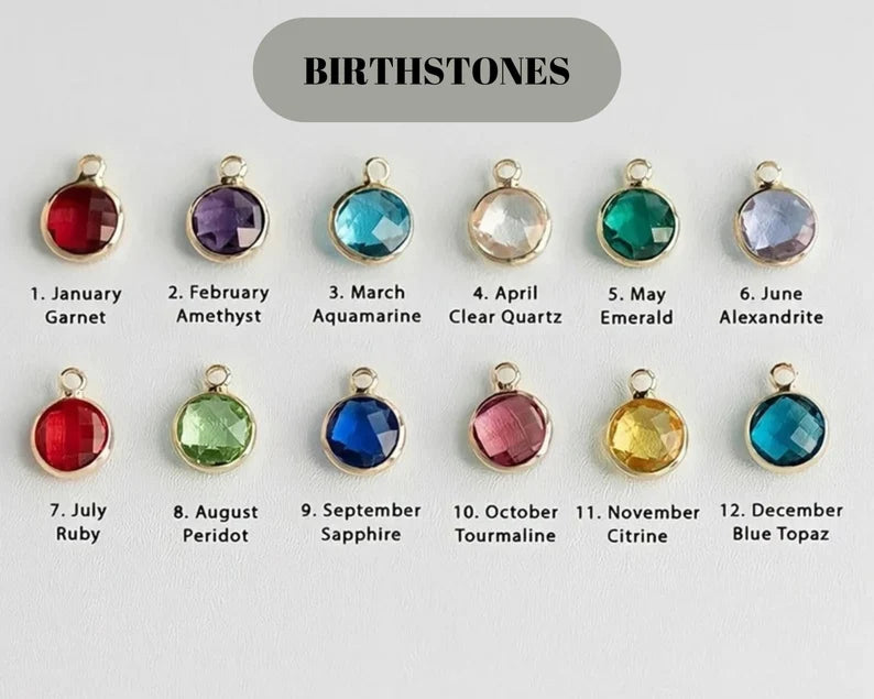 Stellara Birthstone Sparkle Set – Personalized Necklace & Earrings