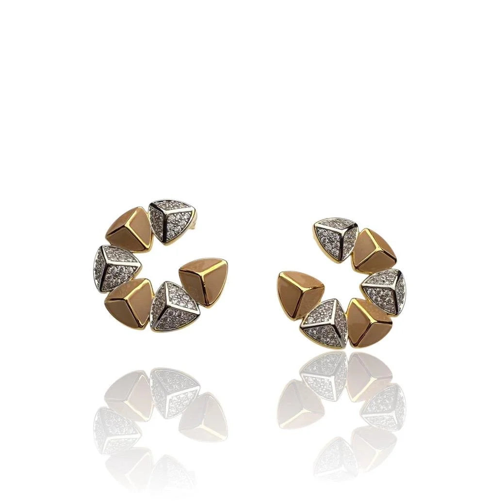 Trillion Halo Studs Küpe - MuffGem